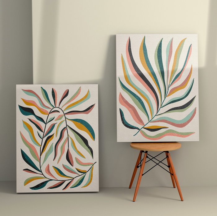 Wallity Lienzo Decorativo Multicolor 70 x 100 cm (2 Piezas) Wallity Lienzo Decorativo Multicolor 70 x 100 cm (2 Piezas)